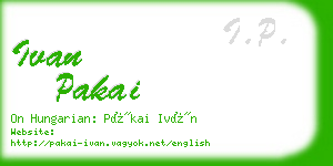 ivan pakai business card